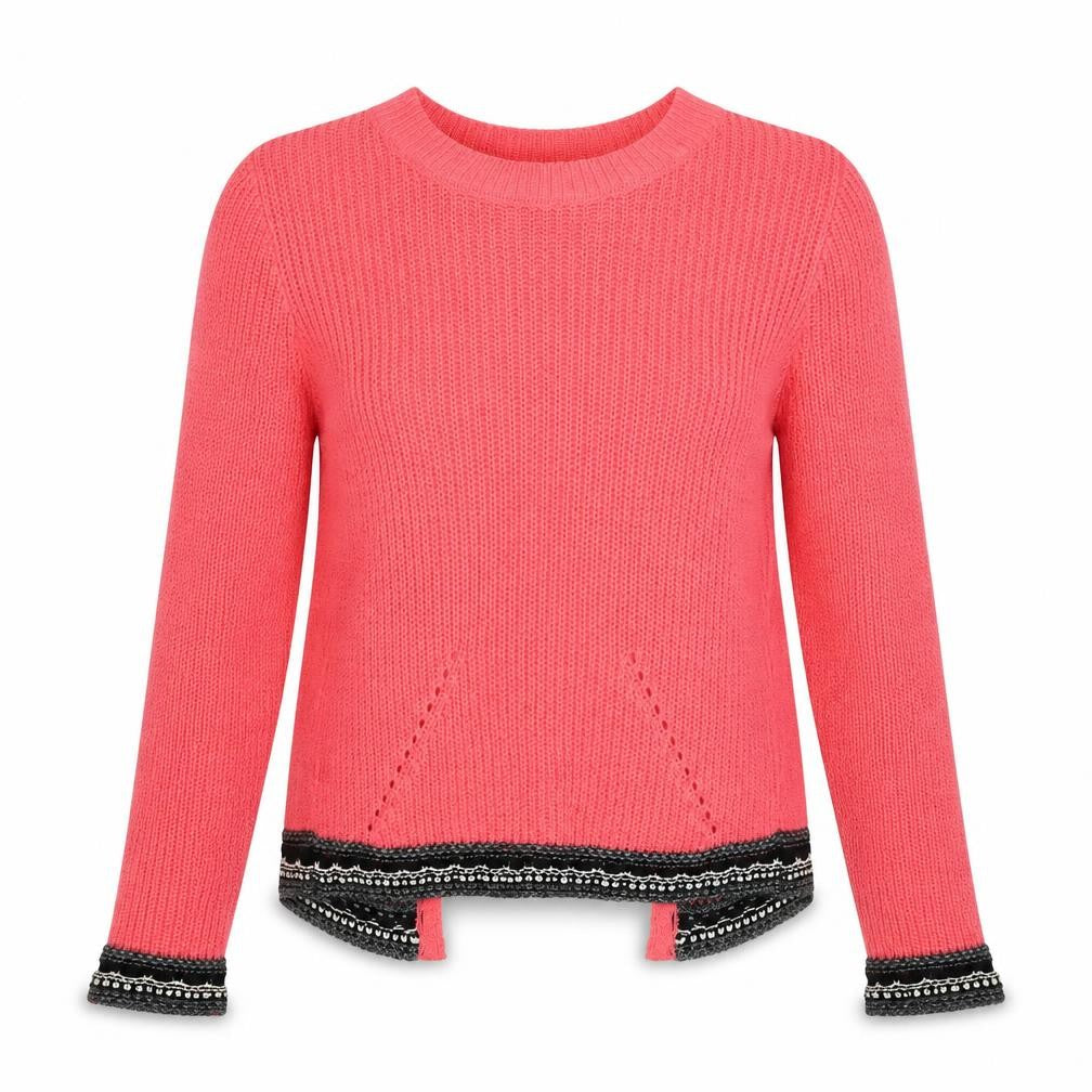 TU Womens Pink Round Neck Acrylic Pullover Jumper Size 10