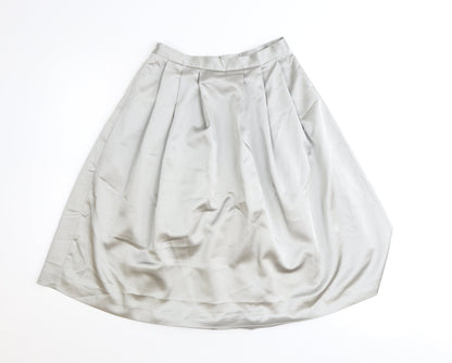 Zara Womens Grey Polyester Tulip Skirt Size S Zip