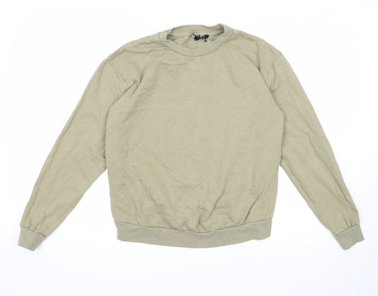 ASOS Womens Green Cotton Pullover Sweatshirt Size 8 Pullover