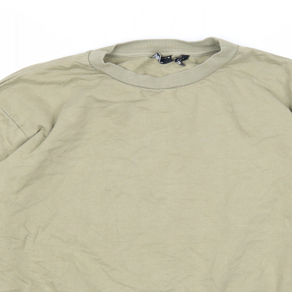ASOS Womens Green Cotton Pullover Sweatshirt Size 8 Pullover