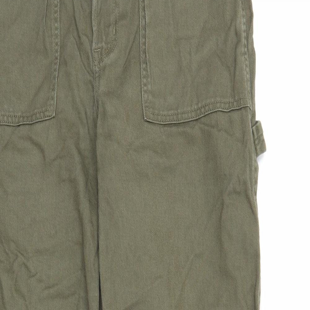 Divided Womens Green Cotton Straight Jeans Size 10 Regular Zip
