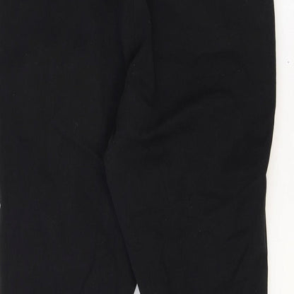 Preworn Womens Black Cotton Trousers Size 31 in Regular