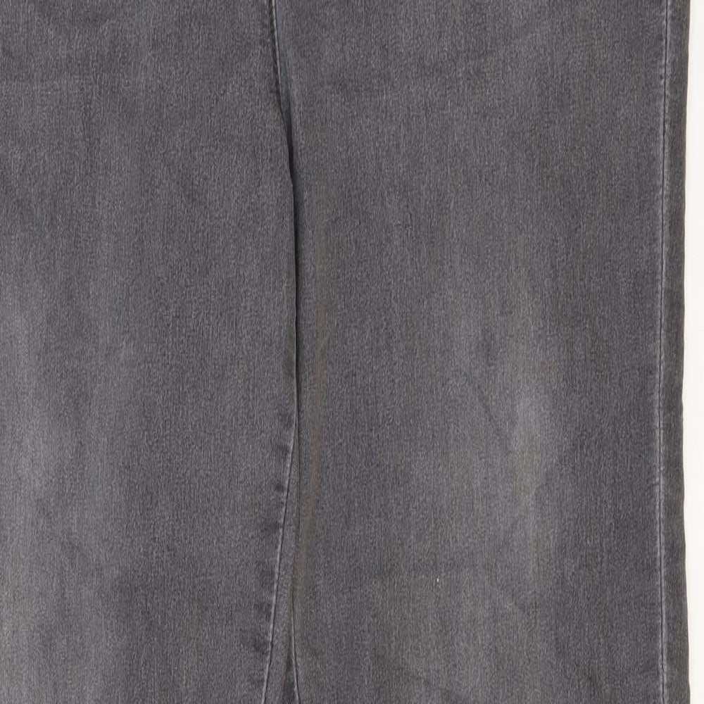 VERO MODA Womens Grey Polyester Jegging Trousers Size L Regular Zip - Size L-XL