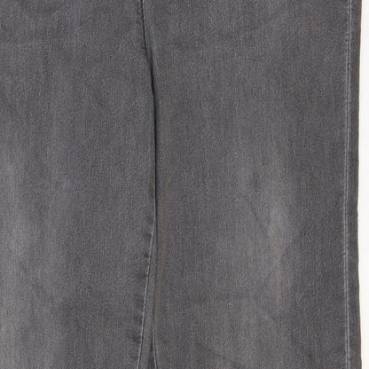 Vero Moda Womens Grey Polyester Jegging Trousers Size L Regular Zip - Size L-XL