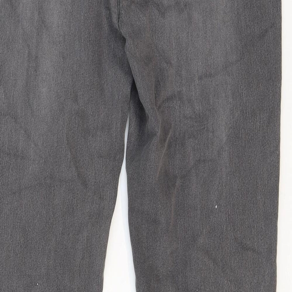 VERO MODA Womens Grey Polyester Jegging Trousers Size L Regular Zip - Size L-XL