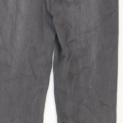 Vero Moda Womens Grey Polyester Jegging Trousers Size L Regular Zip - Size L-XL