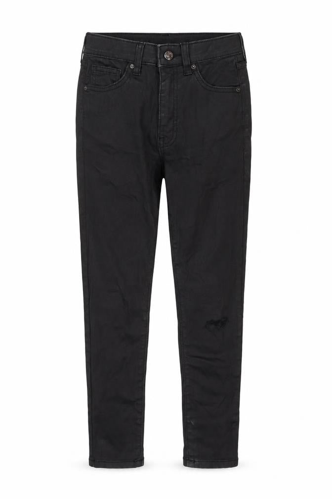 Topshop Womens Black Cotton Skinny Jeans Size 28 in Regular Zip