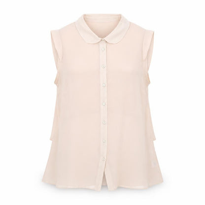 Oasis Womens Pink Polyester Basic Button-Up Size 10 Collared