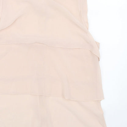 Oasis Womens Pink Polyester Basic Button-Up Size 10 Collared