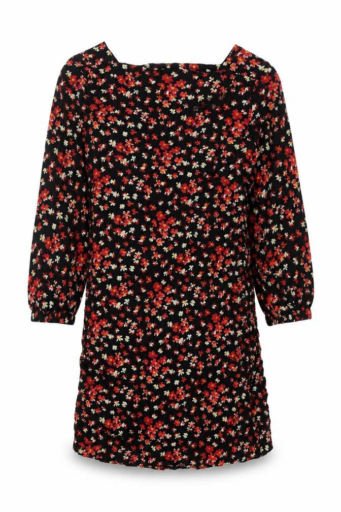 Gap Womens Black Geometric Viscose A-Line Size M Round Neck Pullover