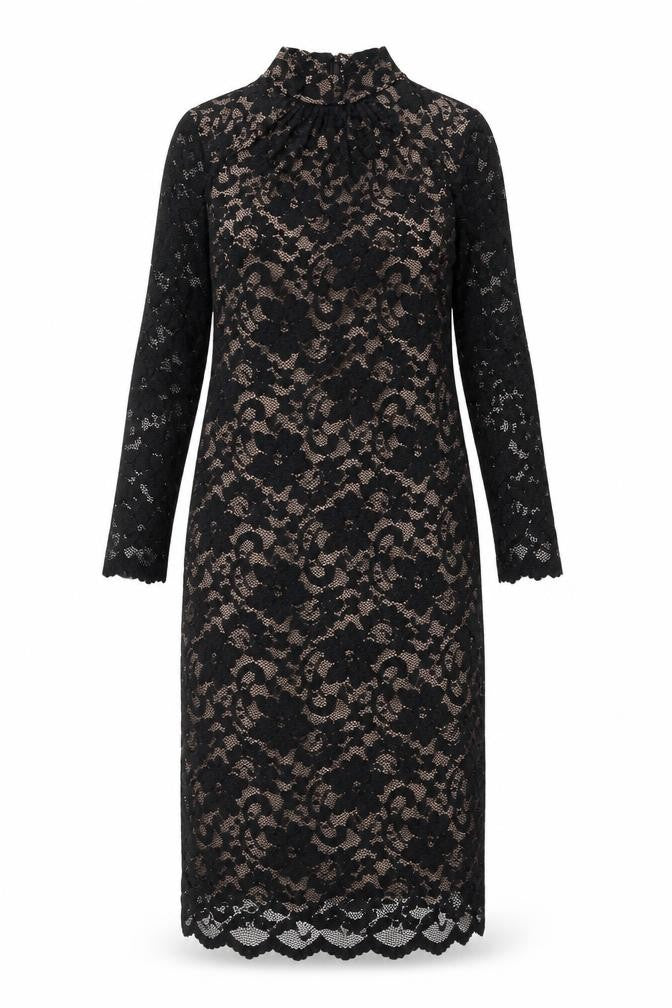 AMY CHILD Womens Black Nylon Shift Size 8 Mock Neck Zip