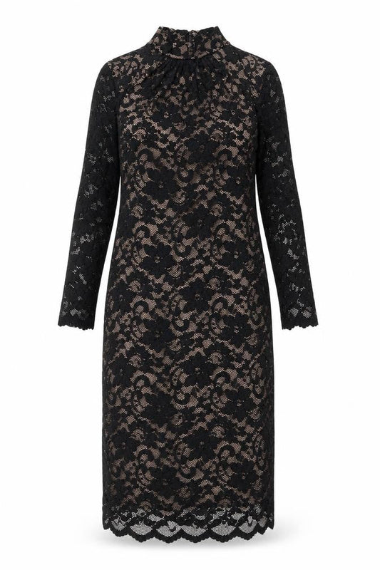 AMY CHILD Womens Black Nylon Shift Size 8 Mock Neck Zip