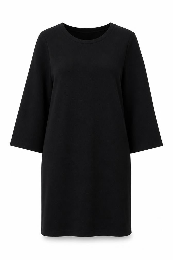 Monki Womens Black Polyester Shift Size S Round Neck Pullover