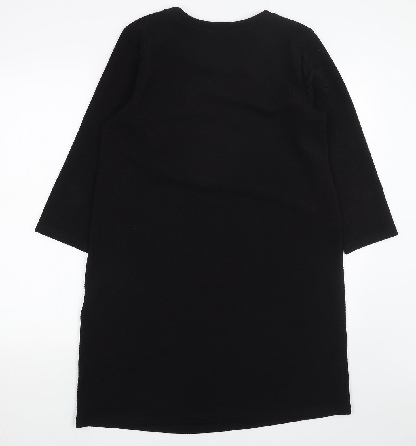 Monki Womens Black Polyester Shift Size S Round Neck Pullover