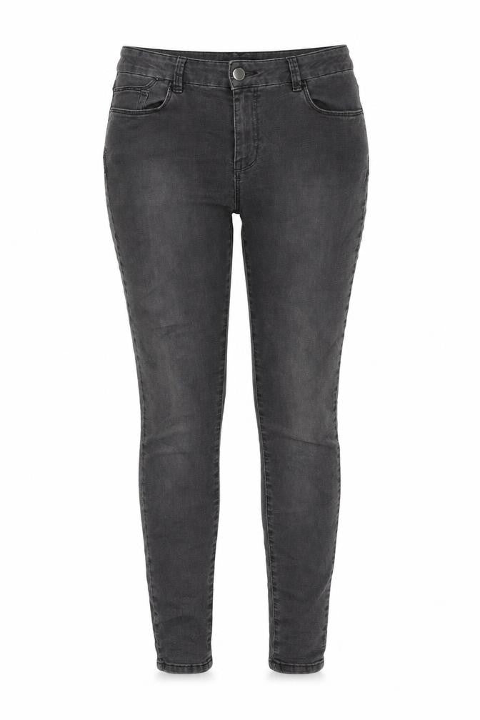 Marks & Spencer Womens Grey Cotton Skinny Jeans Size 12 L29 in Regular Button