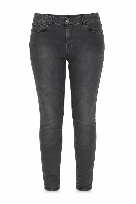 Marks & Spencer Womens Grey Cotton Skinny Jeans Size 12 L29 in Regular Button