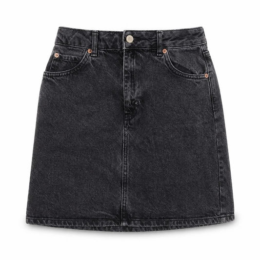 Topshop Womens Grey Cotton A-Line Skirt Size 28 in Zip
