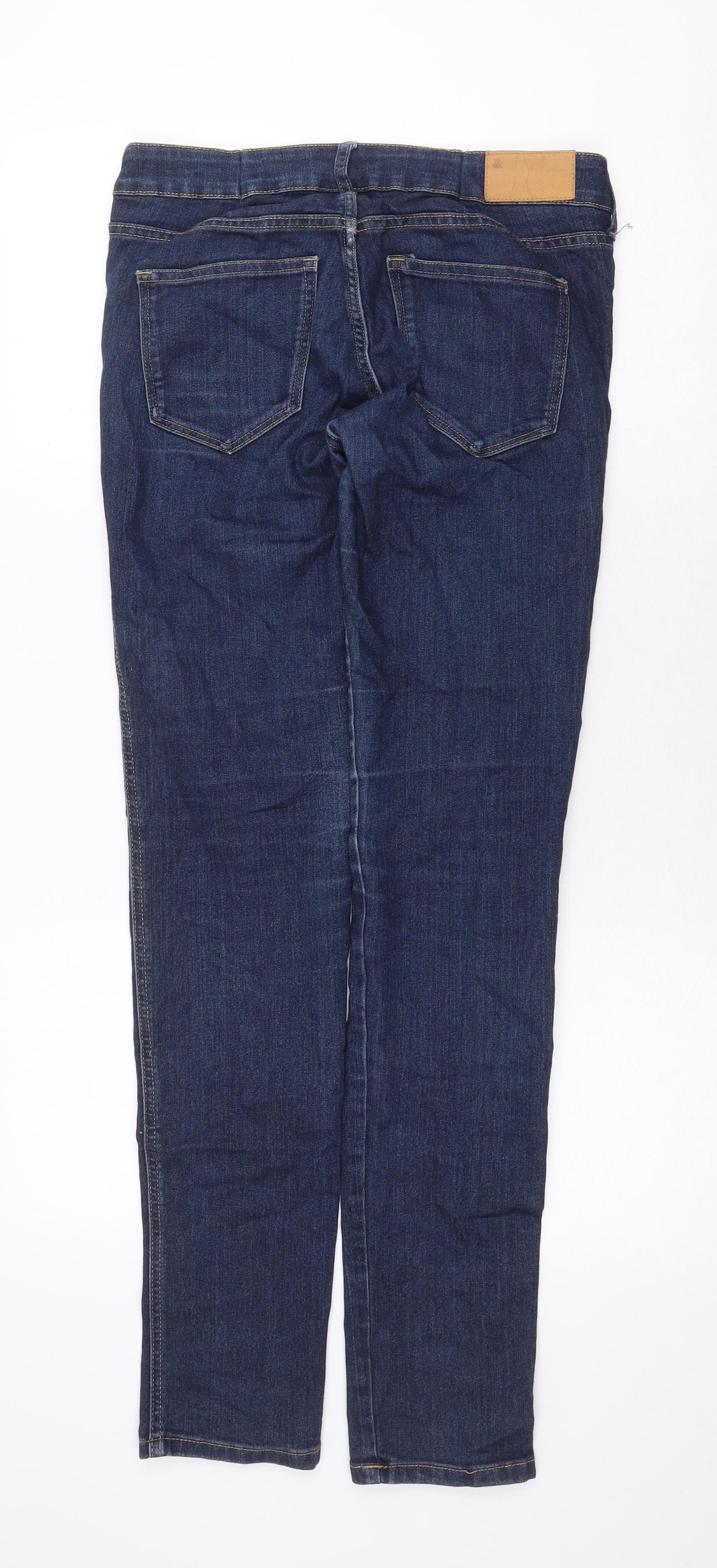Preworn Womens Blue Cotton Skinny Jeans Size 30 in Regular Zip
