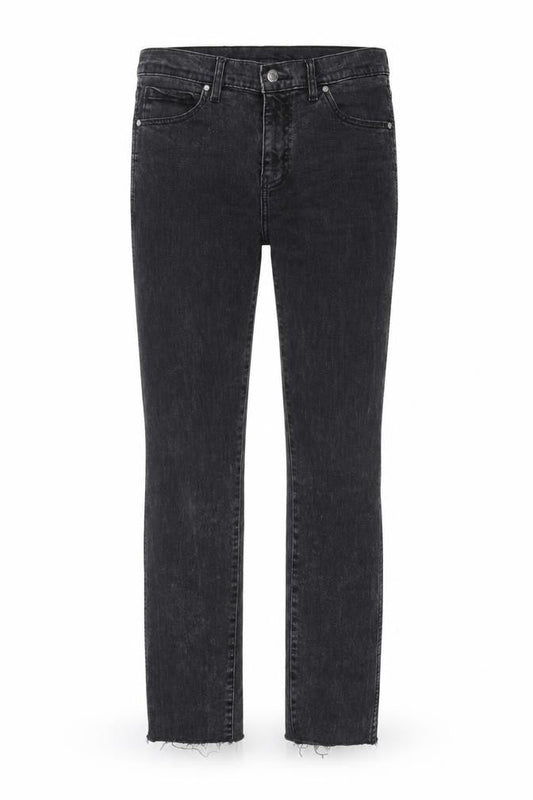 Dr. Denim Womens Grey Cotton Skinny Jeans Size 32 in Regular Zip - Distressed Hems