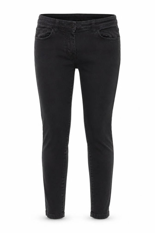 Next Womens Grey Cotton Skinny Jeans Size 10 Regular Zip