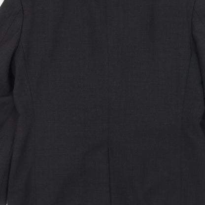 Contempo Mens Grey Wool Jacket Suit Jacket Size 36 Regular
