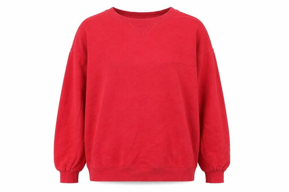 Weekend Essentials Womens Red Cotton Pullover Sweatshirt Size M Pullover