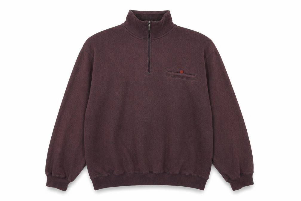 Belikia Mens Purple Herringbone Cotton Pullover Sweatshirt Size L