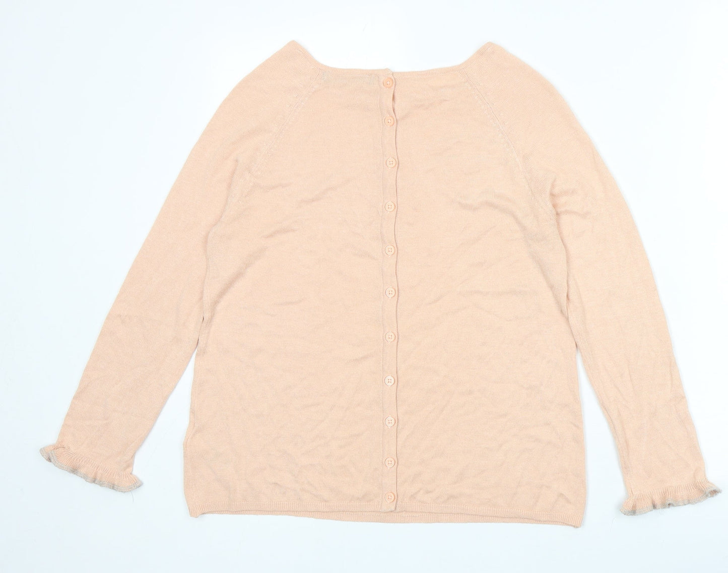Marks and Spencer Womens Pink Round Neck Acrylic Pullover Jumper Size 10