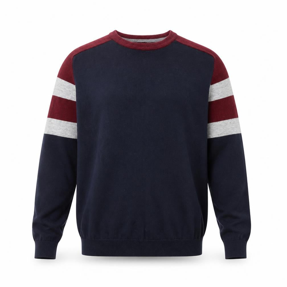Matalan Mens Blue Round Neck Cotton Pullover Jumper Size S Long Sleeve