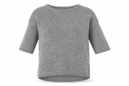 Next Womens Grey Round Neck Cotton Pullover Jumper Size 10