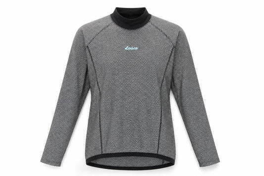 Lusso Womens Black Floral Polyester Basic T-Shirt Size 2XL Mock Neck Pullover - Cycling