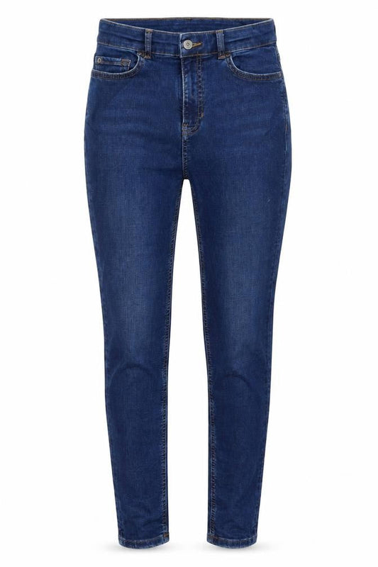 Marks & Spencer Womens Blue Cotton Skinny Jeans Size 8 L27 in Regular Button