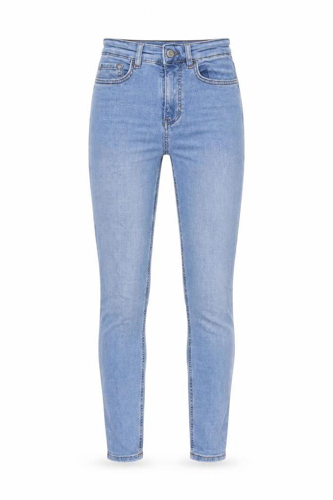 Marks & Spencer Womens Blue Cotton Skinny Jeans Size 8 L28 in Regular Button