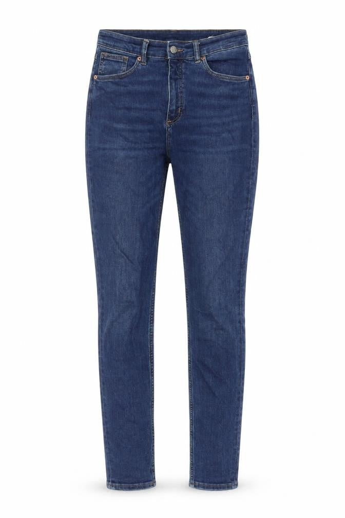 Monki Womens Blue Cotton Skinny Jeans Size 31 in L32 in Regular Button