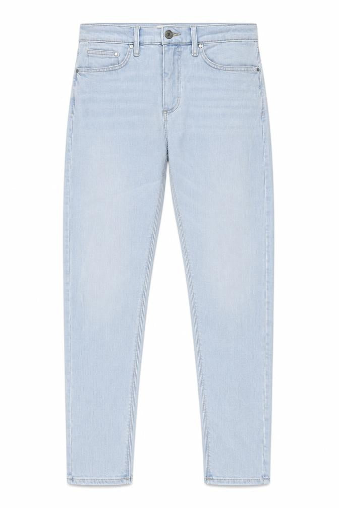 Marks & Spencer Mens Blue Cotton Skinny Jeans Size 32 in L31 in Regular Button