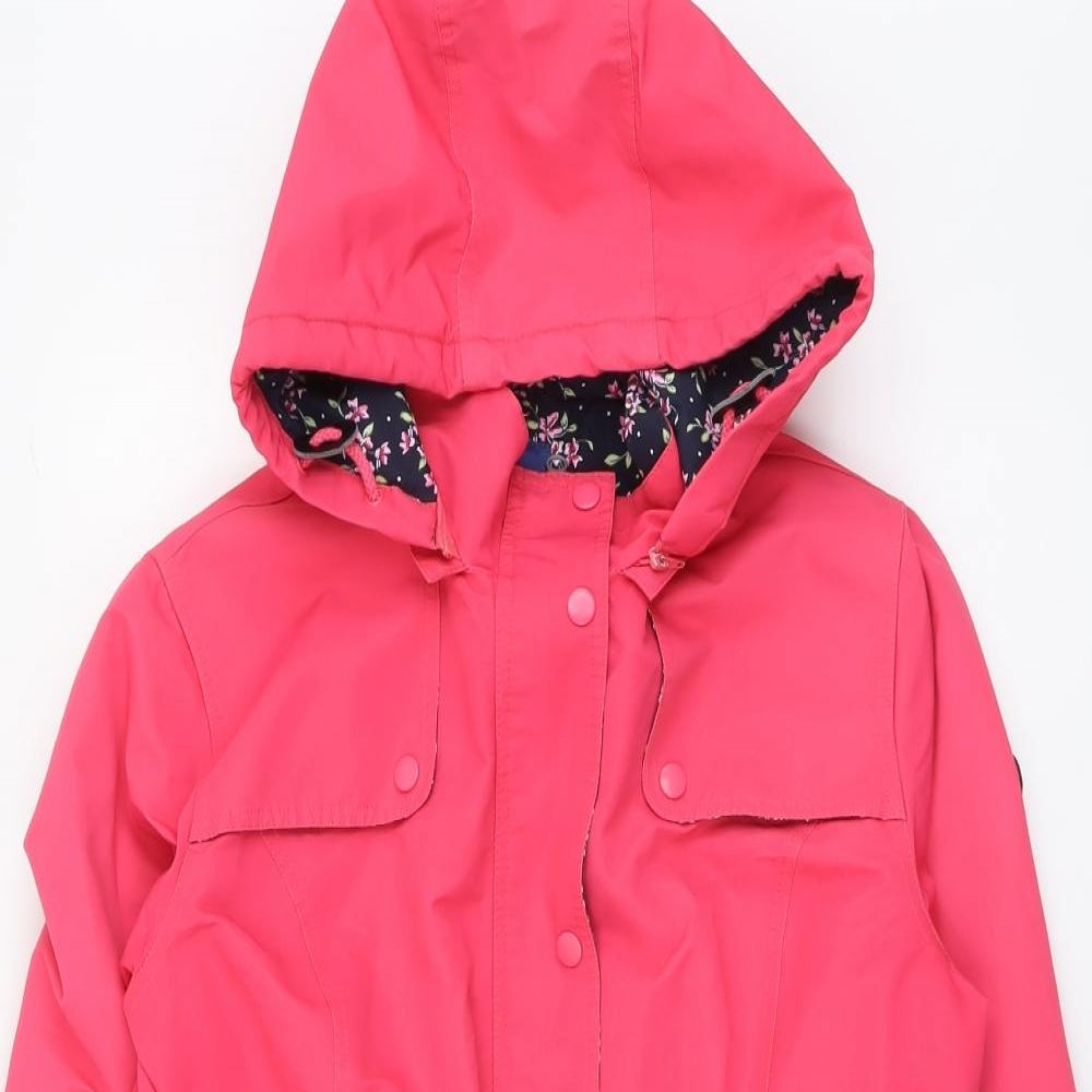 Cotton Traders Womens Pink Pea Coat Coat Size 12 Zip - Hooded