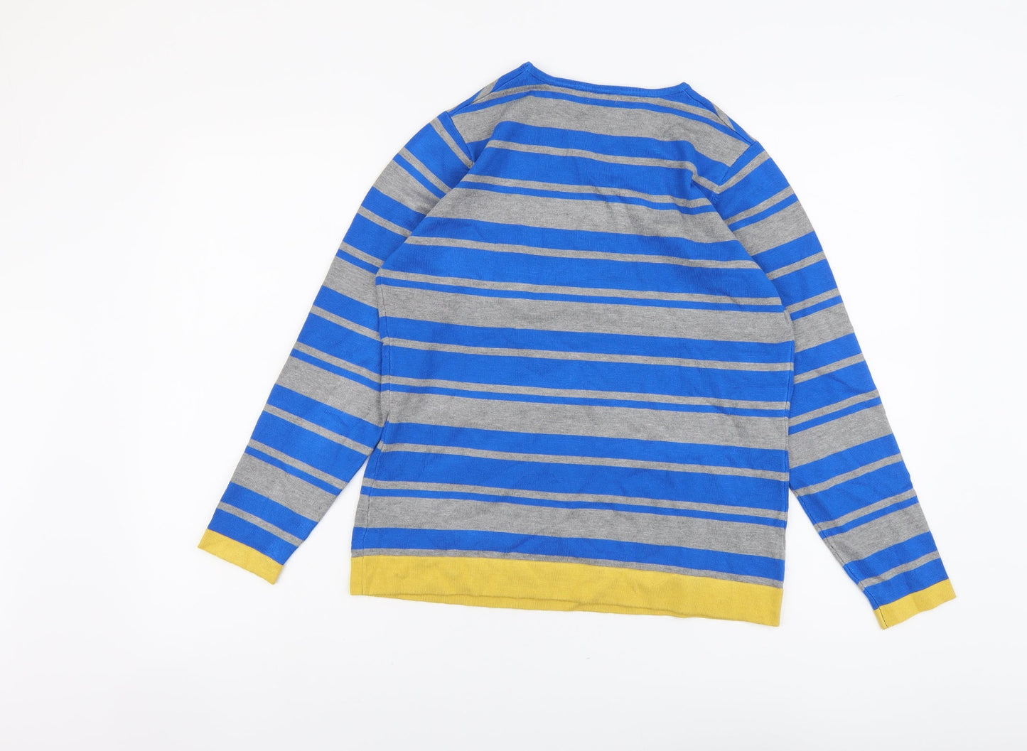 //Text.. Womens Multicoloured Scoop Neck Striped Viscose Pullover Jumper Size M