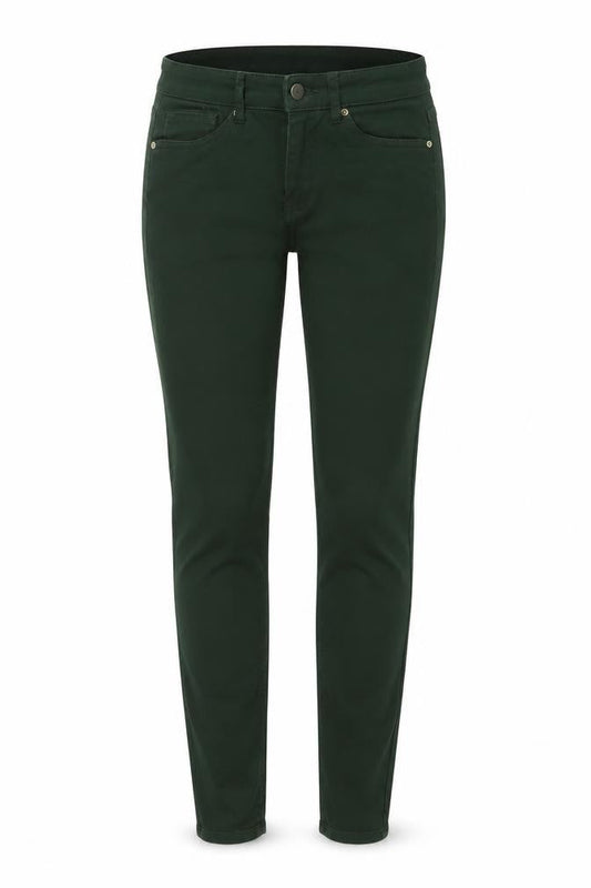 H&M Womens Green Cotton Skinny Jeans Size 4 L29 in Regular Button