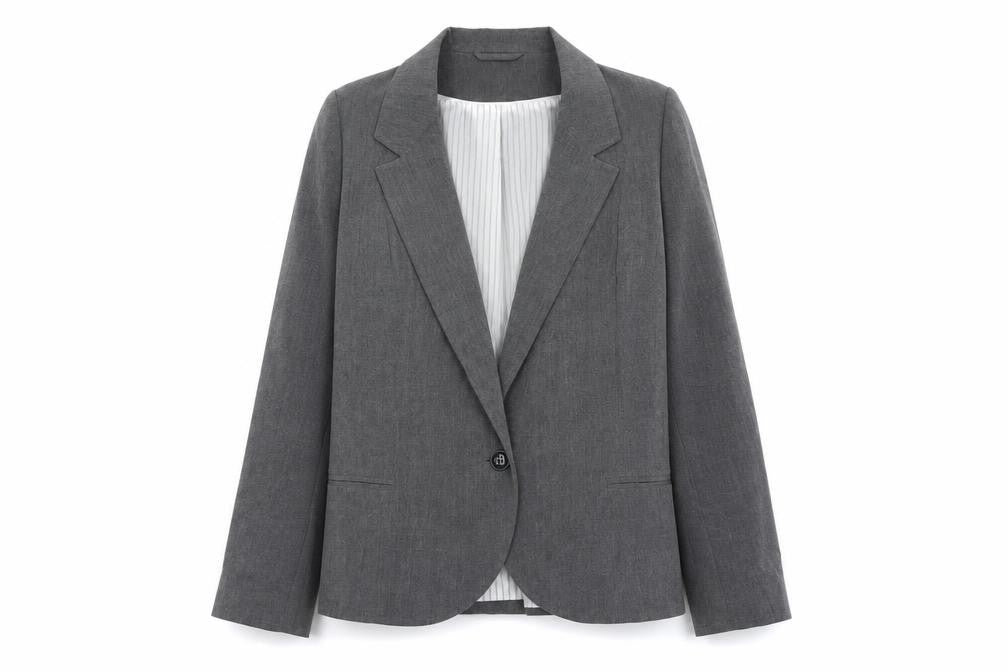 F&F Womens Grey Polyester Jacket Blazer Size 14