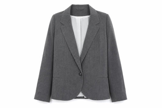 F&F Womens Grey Polyester Jacket Blazer Size 14