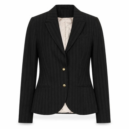 New Look Womens Brown Striped Polyester Jacket Blazer Size 10