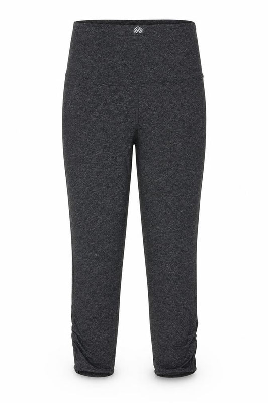 Forever 21 Womens Grey Polyester Compression Leggings Size S L20 in Regular Pullover - Leg Ruched