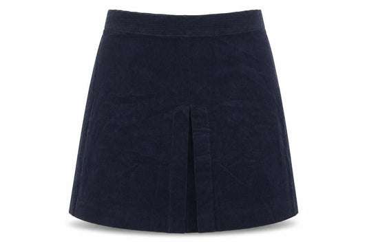 Heritage Womens Blue Cotton A-Line Skirt Size 10 Zip