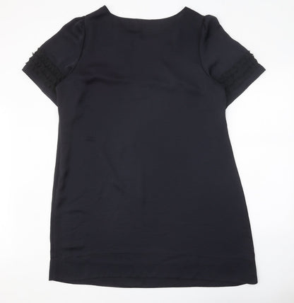 Autograph Womens Black Polyester A-Line One Size Round Neck Pullover