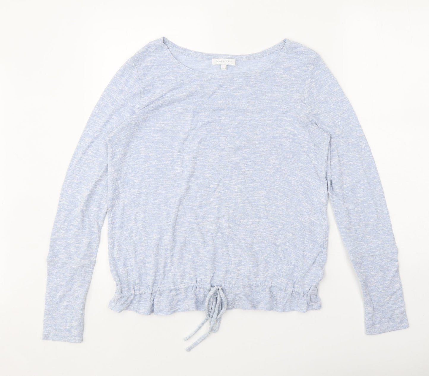 Deane & White Womens Blue Round Neck Viscose Pullover Jumper Size 10