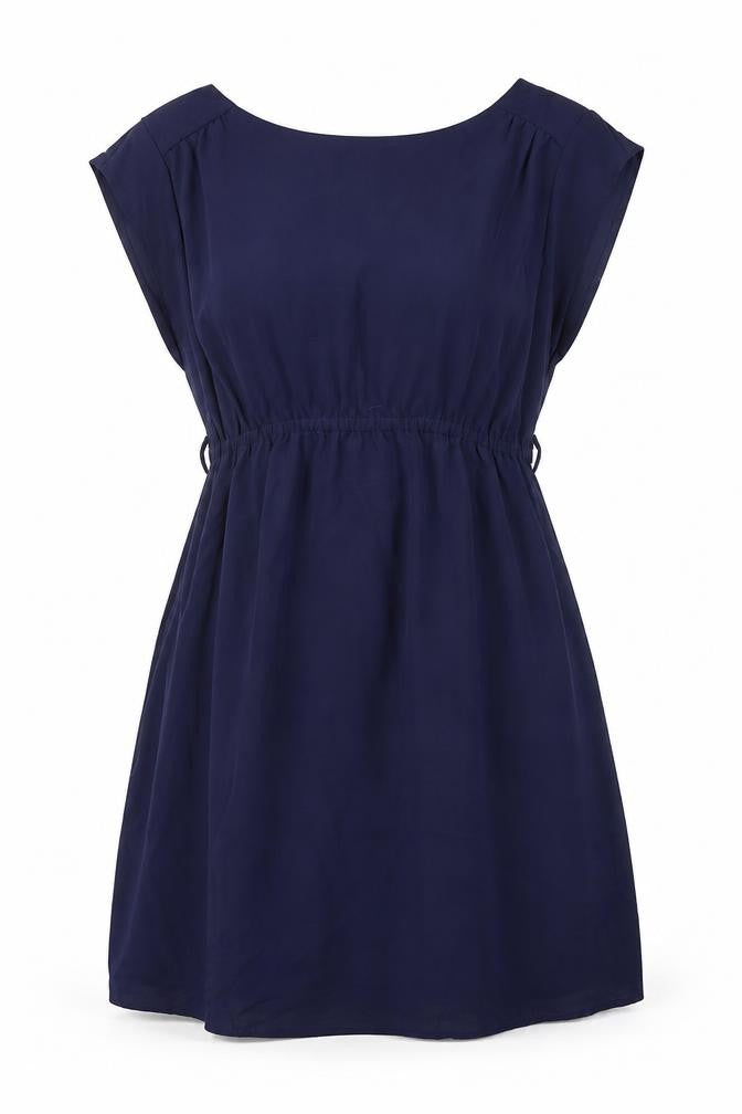 H&M Womens Blue Polyester Fit & Flare Size S Round Neck Pullover