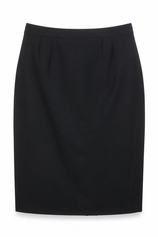 Persona Womens Black Viscose Straight & Pencil Skirt Size 35 in Zip