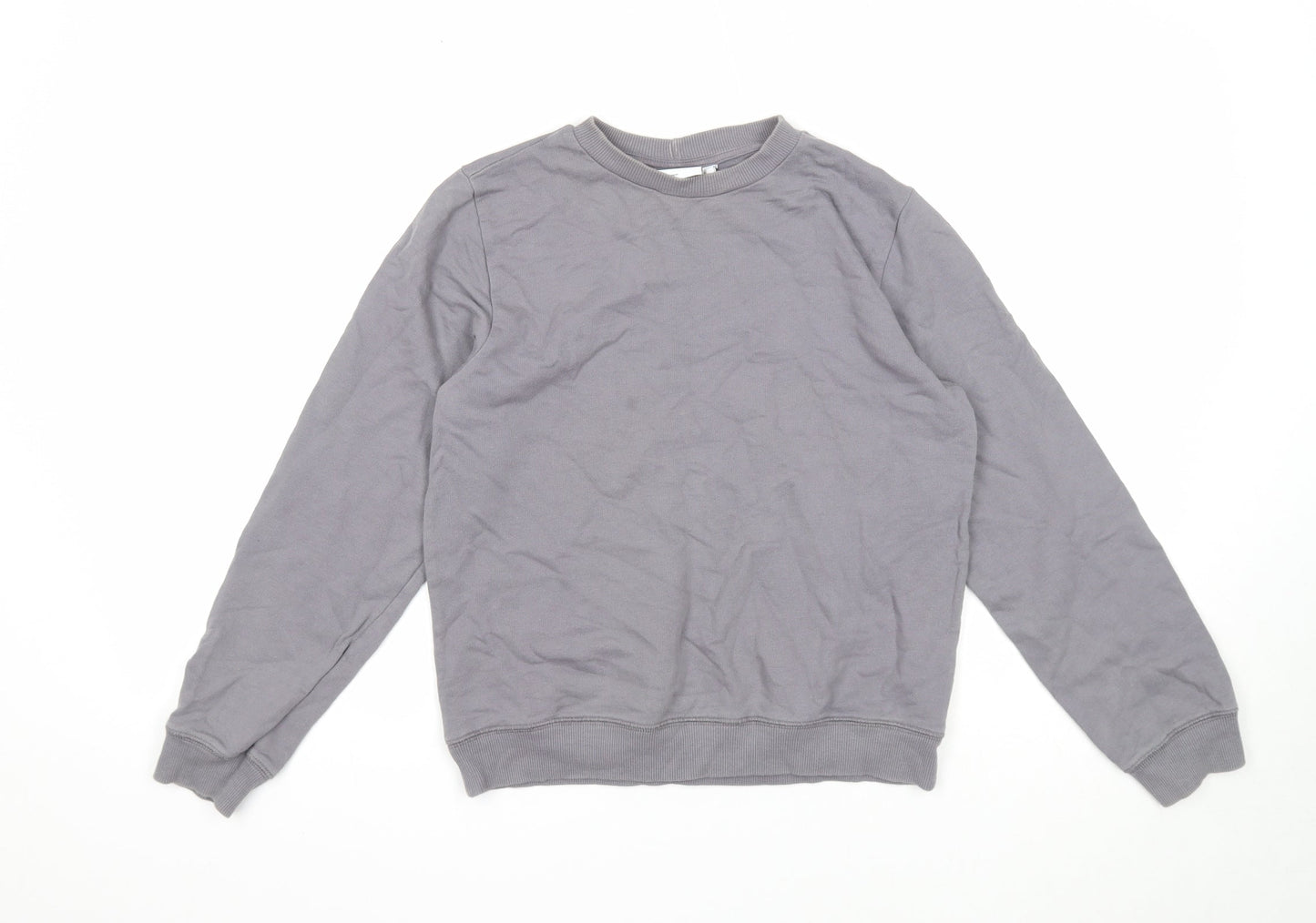 ASOS Womens Grey Cotton Pullover Sweatshirt Size 8 Pullover