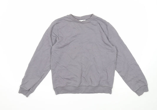 ASOS Womens Grey Cotton Pullover Sweatshirt Size 8 Pullover