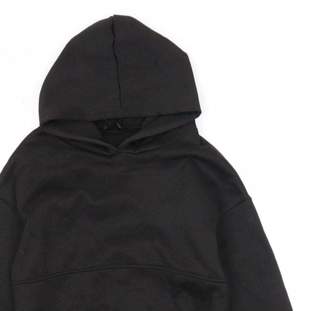 Nowrain Womens Black Cotton Pullover Hoodie Size S Pullover